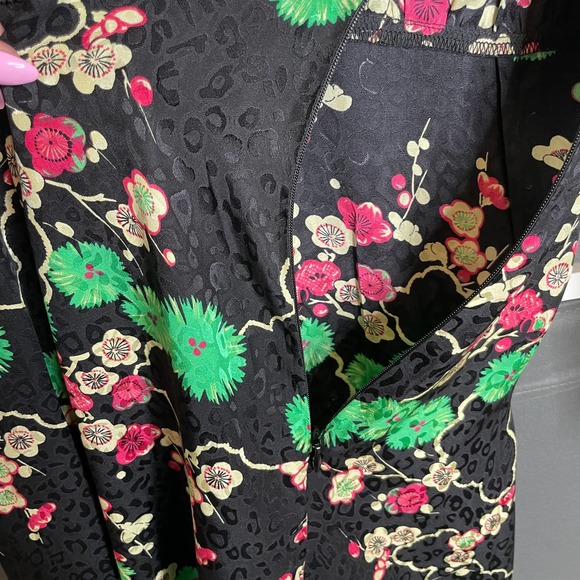 Rixo Stella Dress Black Cherry Blossom - Picture 7 of 7